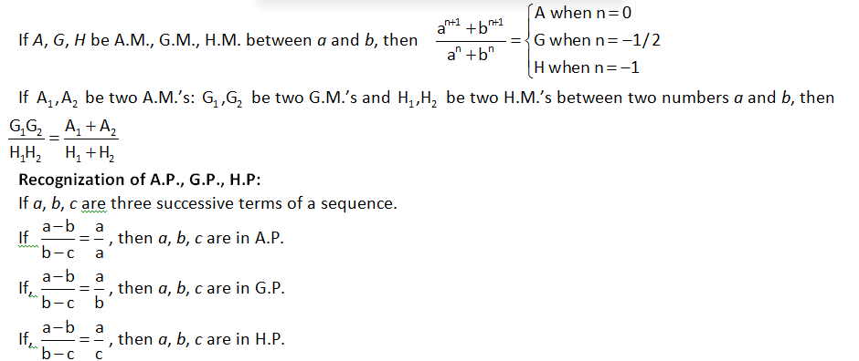 properties of AP, GP